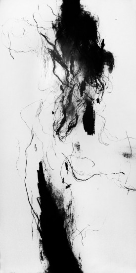 Novum ens R VII | coal on paper | 300×150 cm | 2015